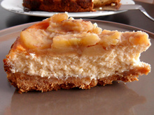 Cheesecake aux bananes caramélisées