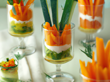 Verrines de carottes et concombres