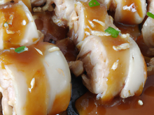 Rouleaux de poulet au miel