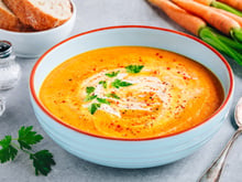 Velouté de carottes gingembre et clémentines de Corse