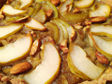 Tarte amandine aux poires, sans beurre