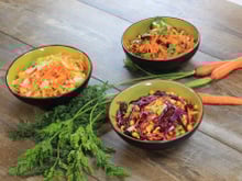 3 jolies façons d'accommoder une salade de carottes râpées