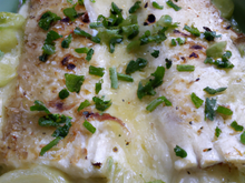 Gratin de morue à la sauce aux poireaux