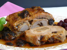 Rôti de porc à la bière et aux raisins