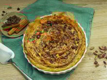 Tarte filo chocolat et pistaches, façon galatopita