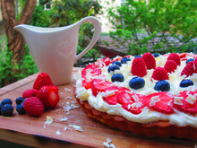 Gâteau aux fruits rouges et crème mascarpone