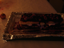 Buche aux fruits rouges