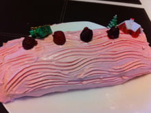Bûche de Noël aux framboises