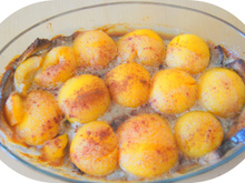 Pain d'épice perdu aux pêches