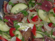 Salade de bœuf à la Thaïlandaise et sa sauce soja