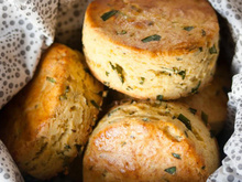 Scones au cheddar et estragon, sans Gluten