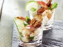 Duo de fruits de mer aux figues et noix de pécan