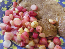 Fricassée de radis roses