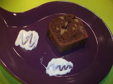 Cake au chocolat, kiwi & pomme