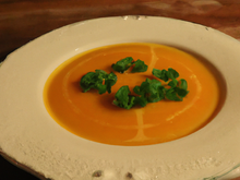 Velouté de potiron à la coriandre