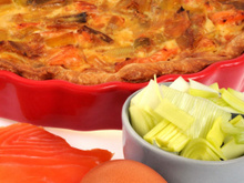 Tarte saumon-poireaux