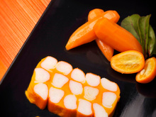 Marbré de surimi au Colin d'alaska  et de carottes aux agrumes