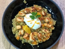 Quinosotto au poulet et parfumé à l'orange