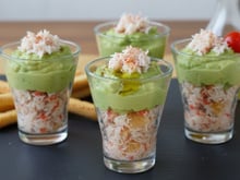 Verrines à la crème d'avocat