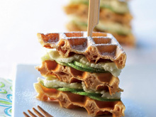 Mini gaufres comme un club sandwich