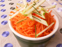 Carottes râpées à la pomme verte