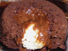 Coulant au chocolat cœur vanille