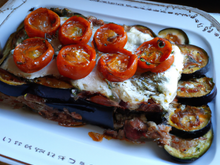 Terrine aubergines ricotta et tomates