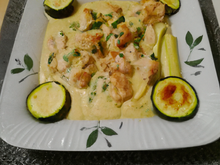 Courgette poulet crème