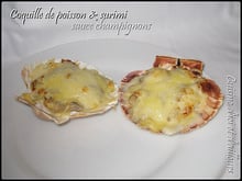 Coquilles farcies au surimi & poisson