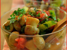 Champignons à la grecque retour du marché