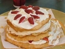 Gâteau d'antan aux fraises de grand-mère