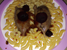 Cuisse d'oie confite aux macaronis