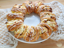 Couronne de Noël en brioche