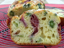 Cake aux fraises et aux asperges vertes