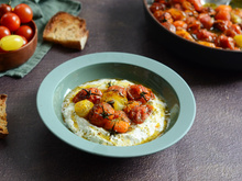 Tomates confites et crémeux à la féta