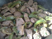 Bœuf sauté aux poivrons