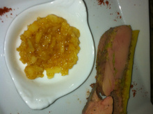 Compotée de coings et son foie gras