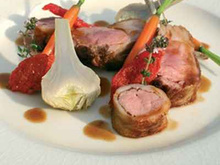 Agneau de Pauillac, légumes de saison, jus court