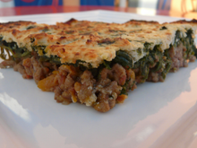 Gratins de bœuf aux tomates, épinards et ricotta