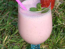 Smoothie fraise-vanille