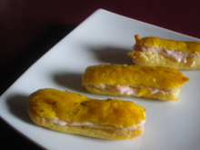 Mini éclairs saumon fumé, crème de citron
