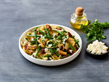 Salade de haricots verts, croûtons et feta