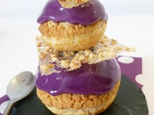 Religieuse à la figue et au lait d'amande