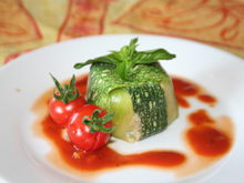 Dôme du soleil (aubergine, courgette, tomate)