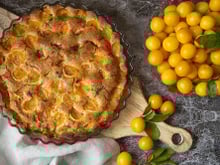 Tarte briochée aux mirabelles légère