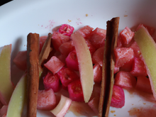 Croisillons rhubarbe, pomme, cannelle