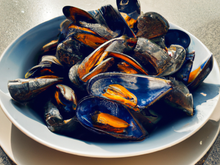 Moules marinières à la normande