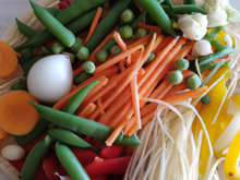 Légumes en spaghettis