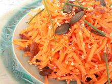 Carottes râpées aux fruits secs