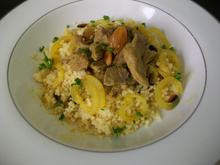 Émincé d'agneau au curcuma